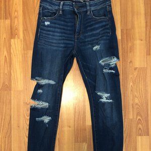 Dark Denim Jeans with Rips